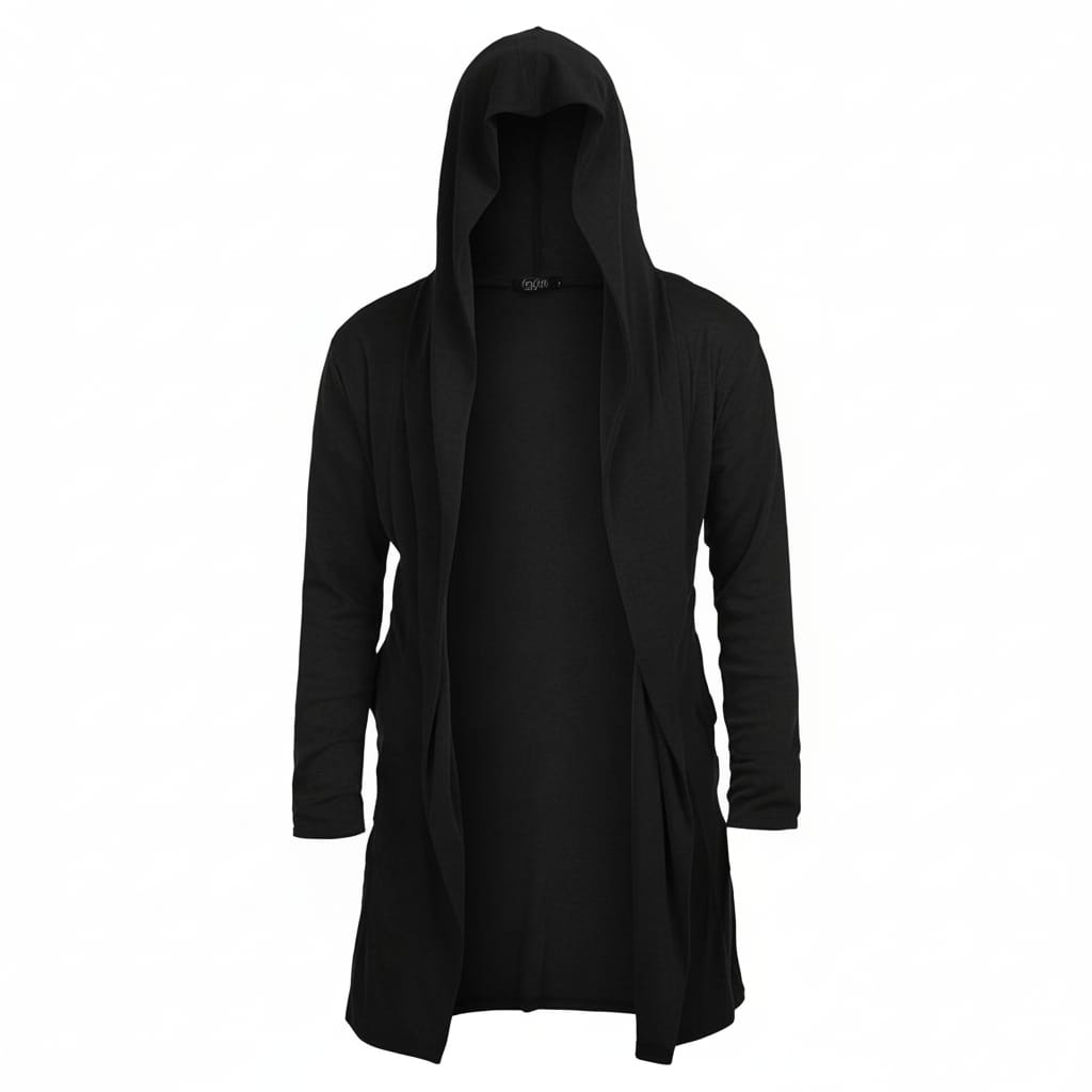 Hooded Black Cardigan