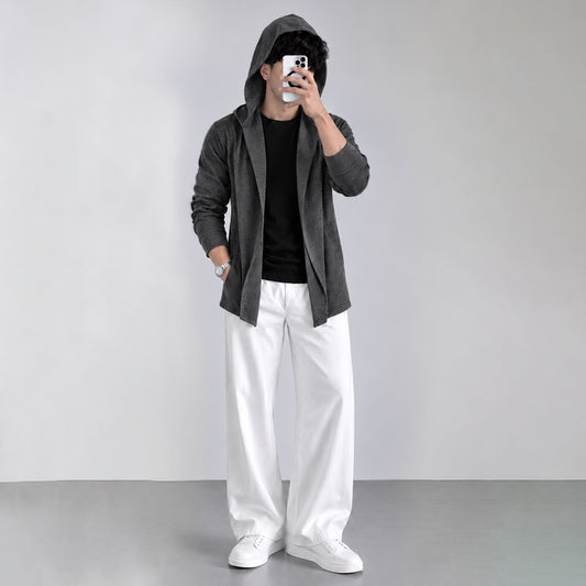 Charcoal Hooded Cardigan Co-Ord Set