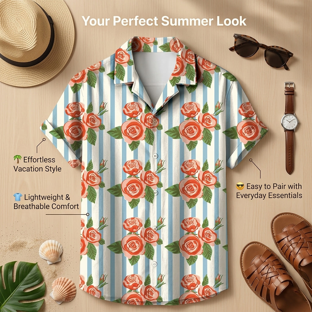 Floral Stripes Shirt