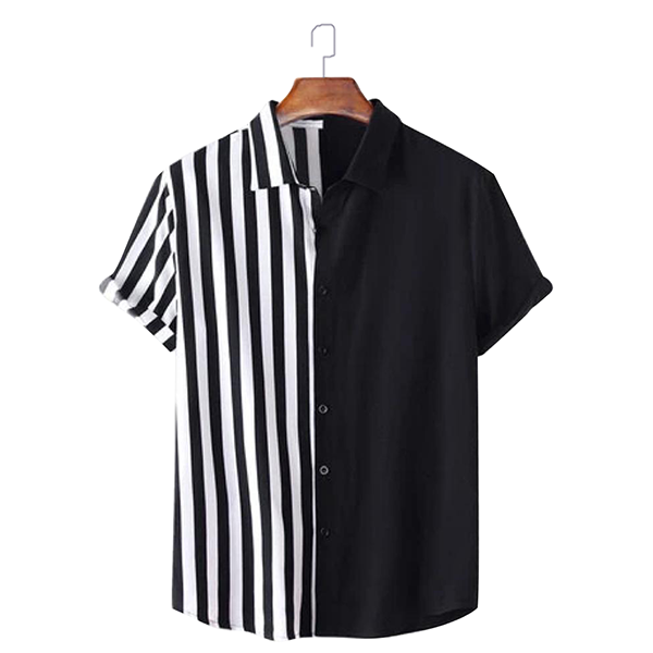 Half Black Strips Shirt