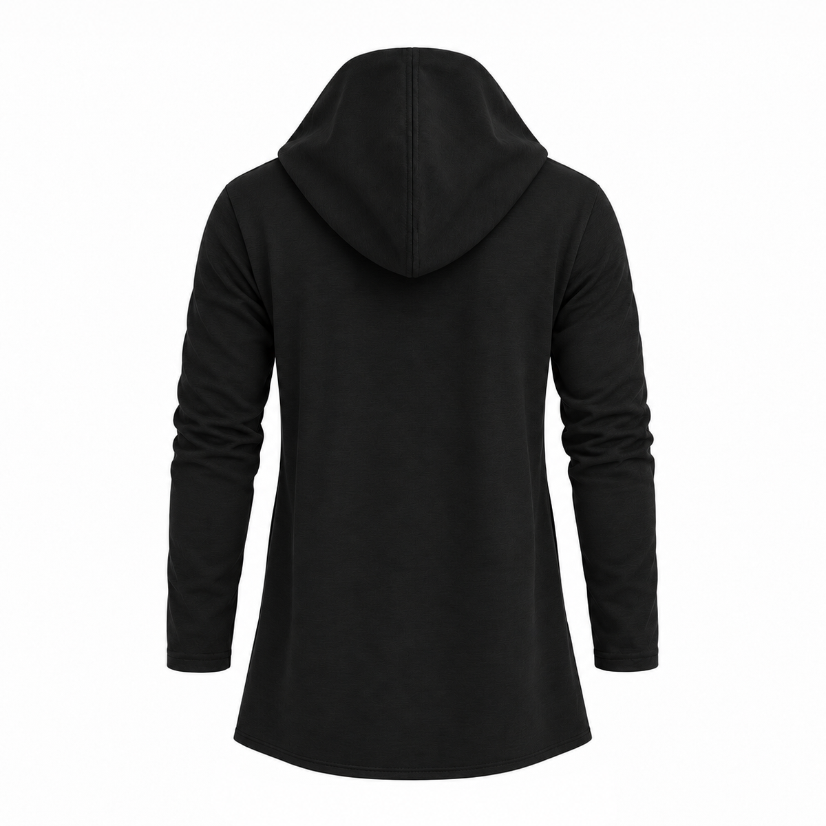 Longline Hooded Cardigan – Black