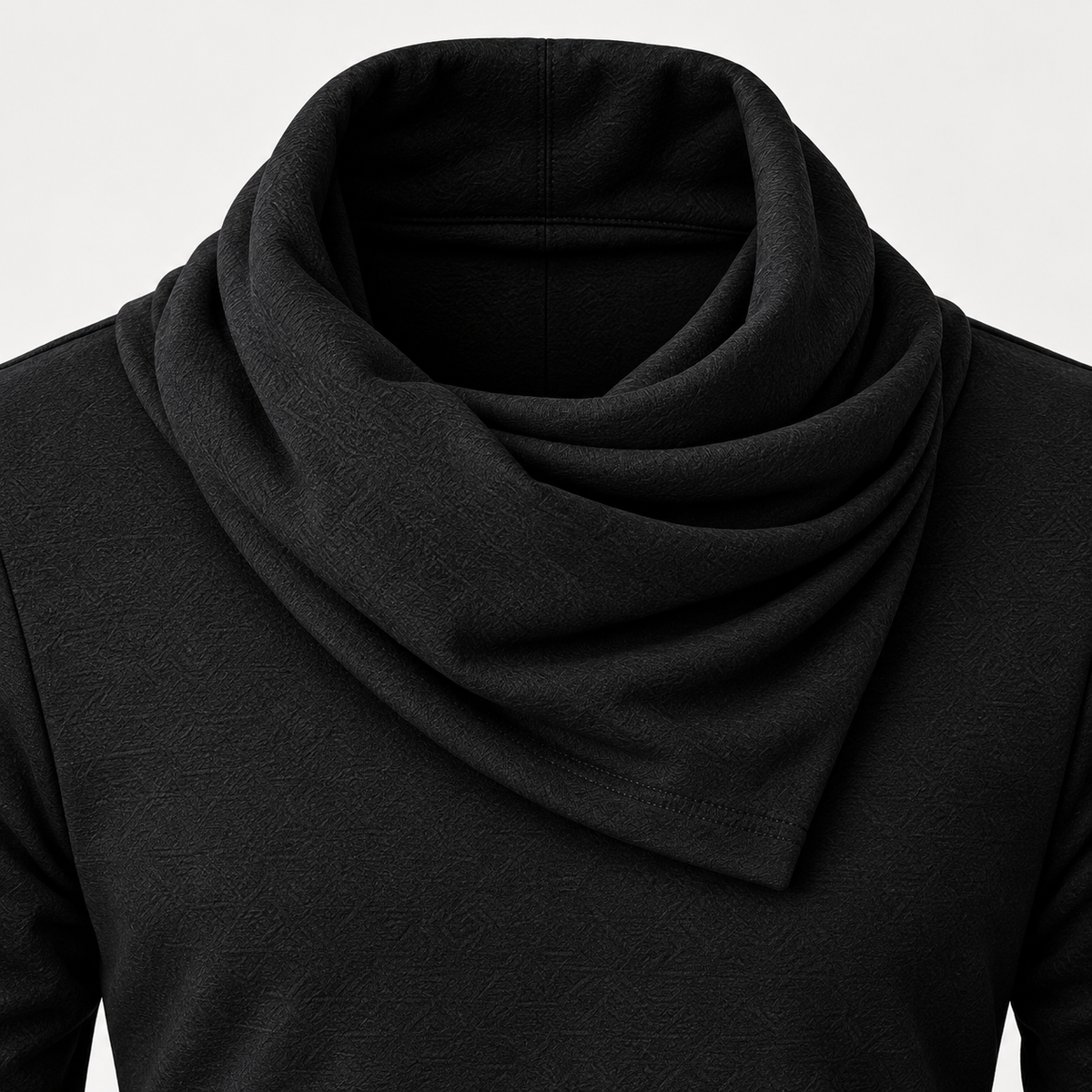 Black Cowl-Neck Top