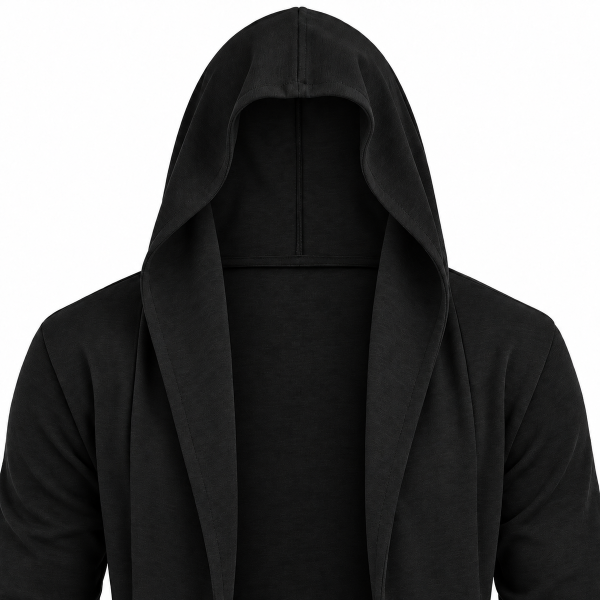 Longline Hooded Cardigan – Black