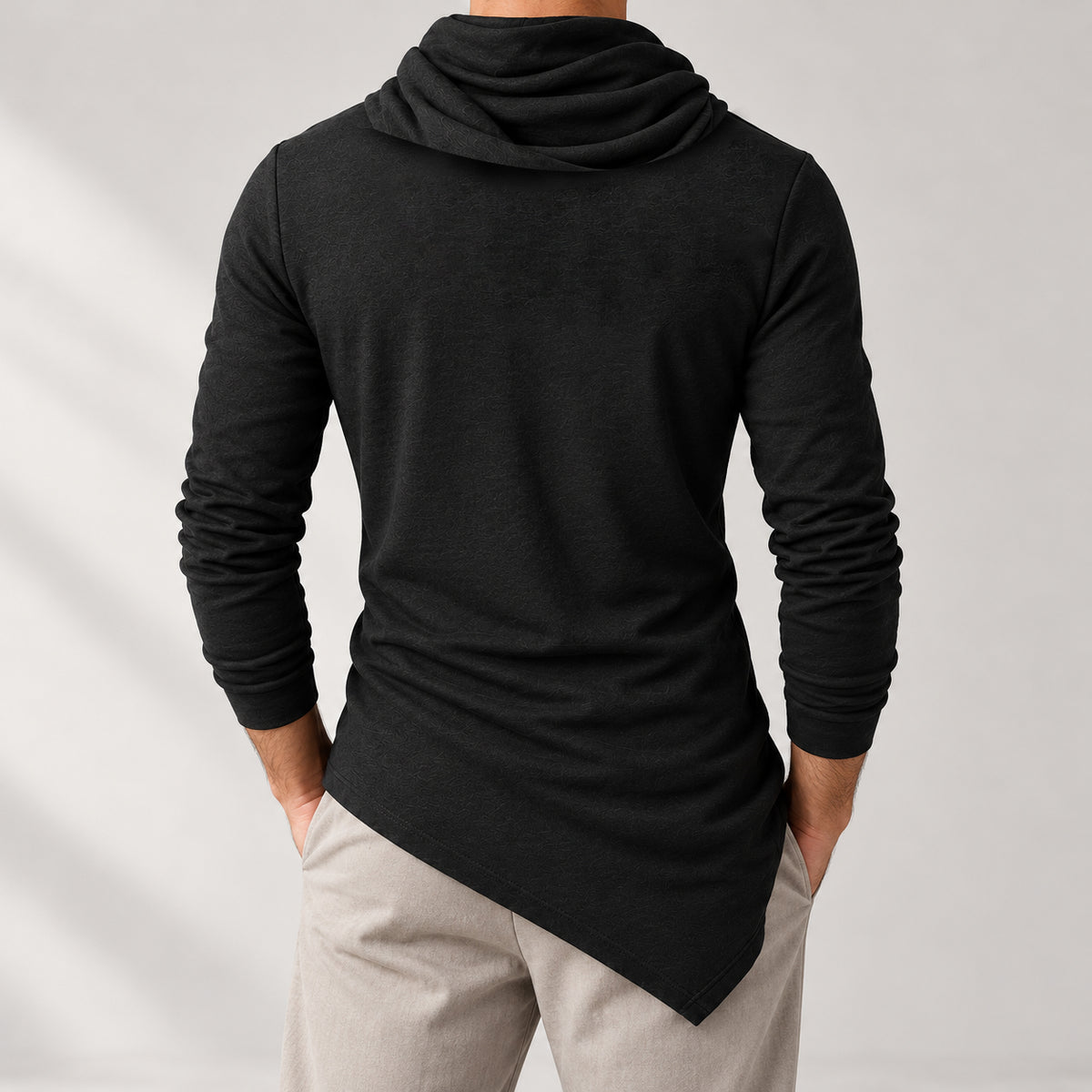 Black Cowl-Neck Top