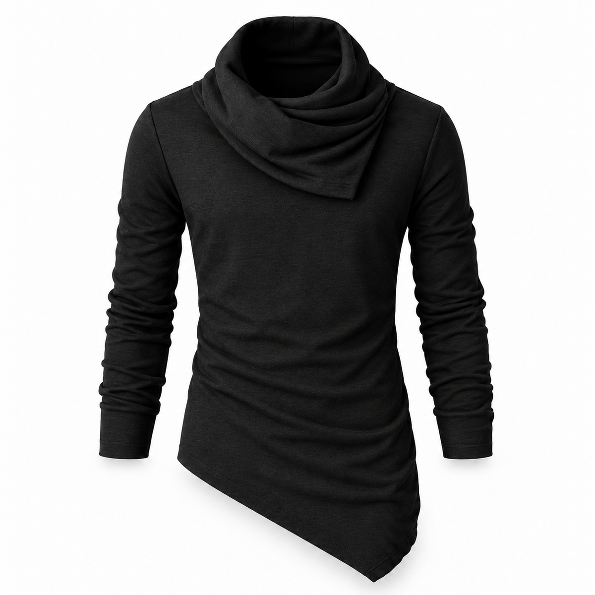 Black Cowl-Neck Top