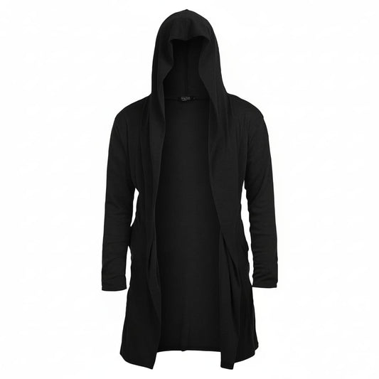 Hooded Black Cardigan