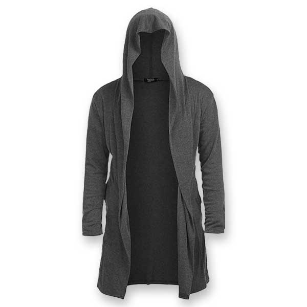 Hooded Charcoal Cardigan – Prenda